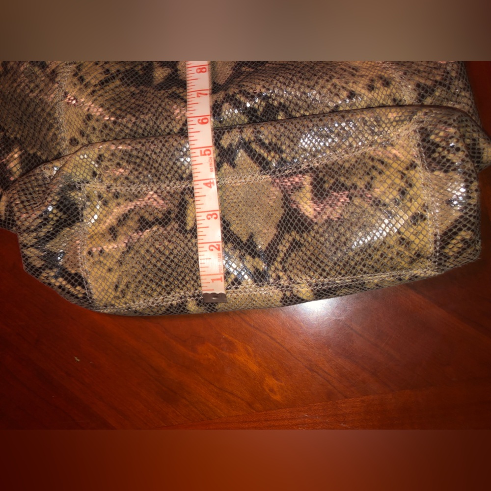 Prwnd Michael kors hobo hand bag leather green and black snake print - Picture 6 of 12